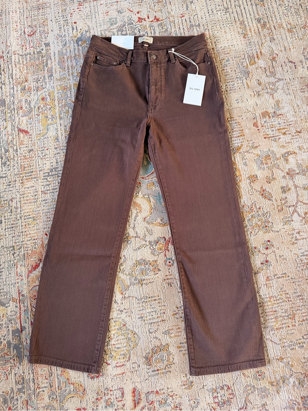 DL1961 Brown Straight-Leg Jeans